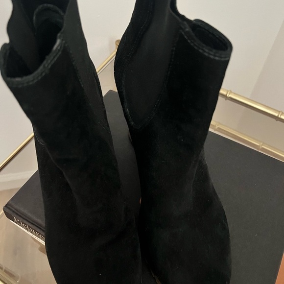 Tory Burch Fall Winter Ankle Black Boots with block wooden Heeled - Picture 4 of 12